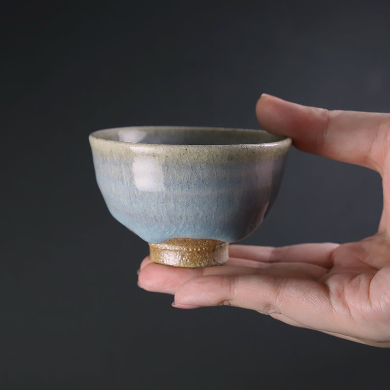 Ash-glazed sake cup No.5 by Shuichi Okamoto