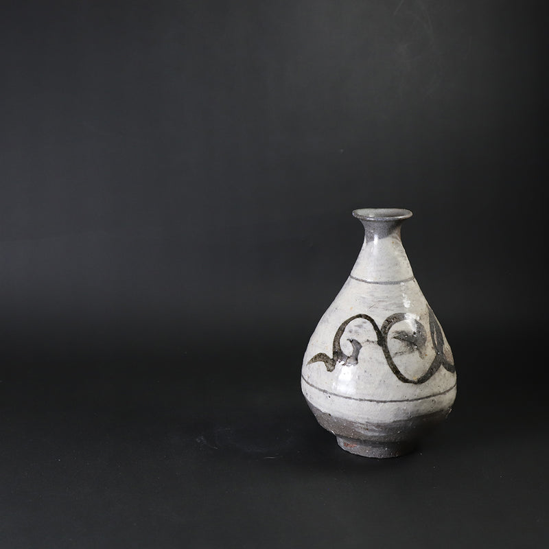 石井義久　作　絵刷毛目徳利　No.58