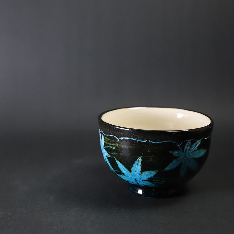 Taroemon Nakazato 14th Karatsu Taroemon blue scratched tea bowl