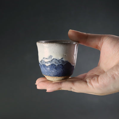 熊本千治　作　斑彩泥酒盃