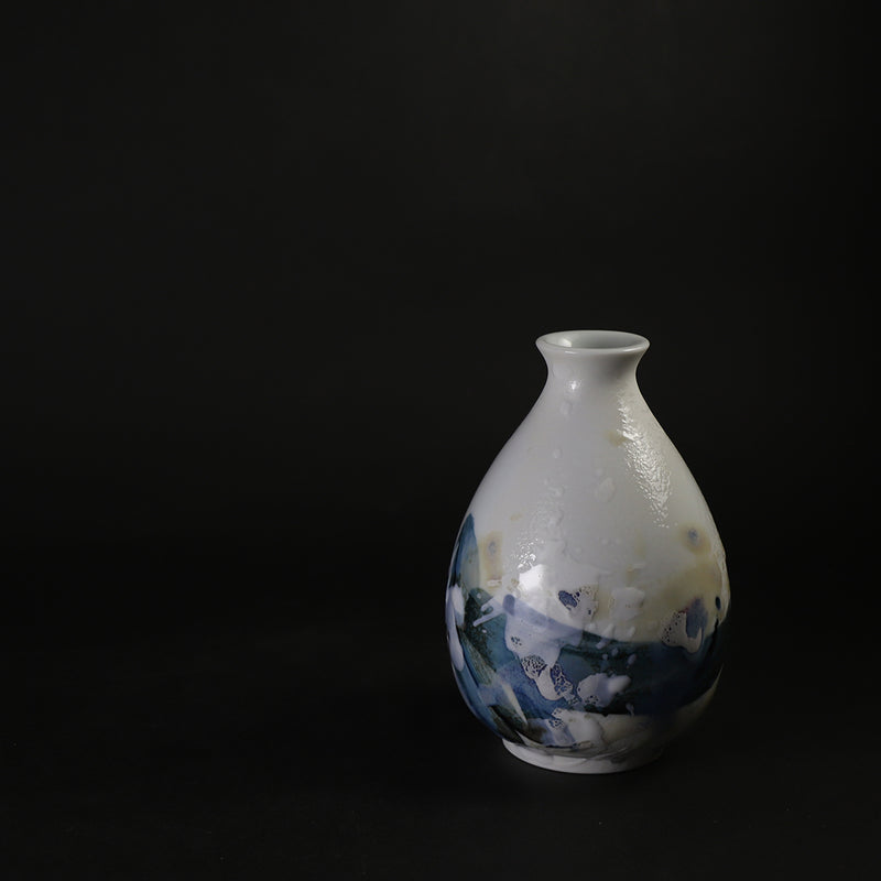 井上祐希　作　染釉滴徳利