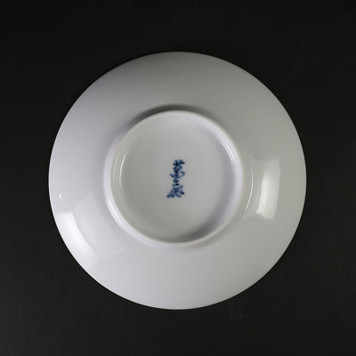 Manji Inoue white porcelain blue sea wave design coffee bowl