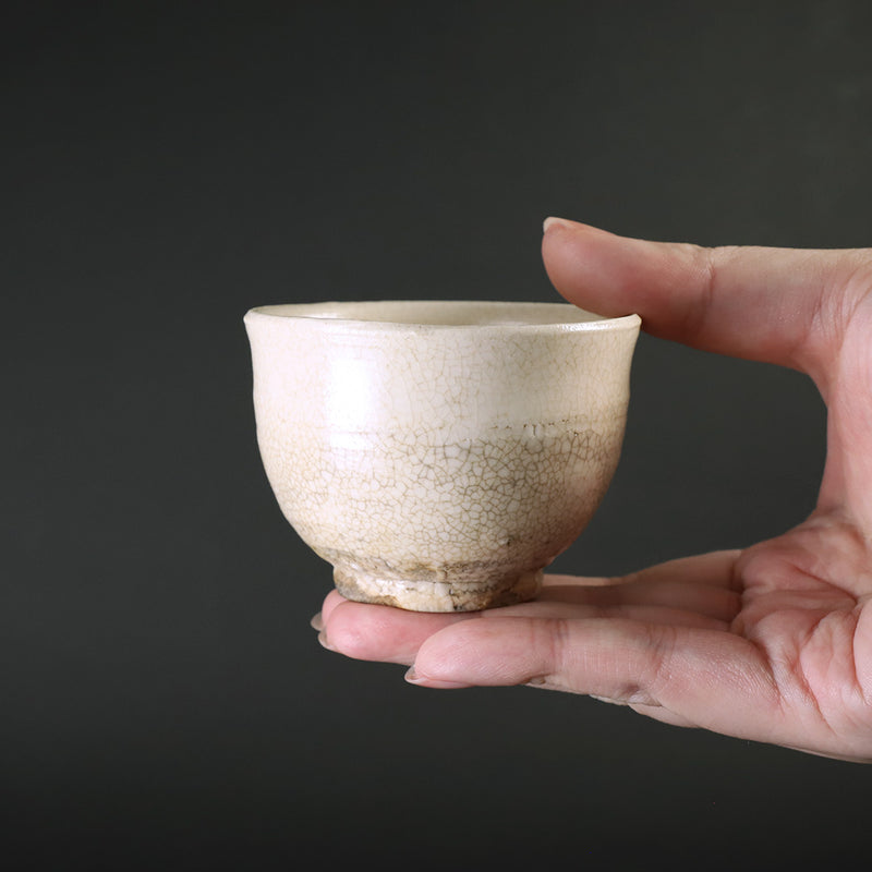 Rain-leaking hard-handled sake cup No.98 by Shintaro Uchimura
