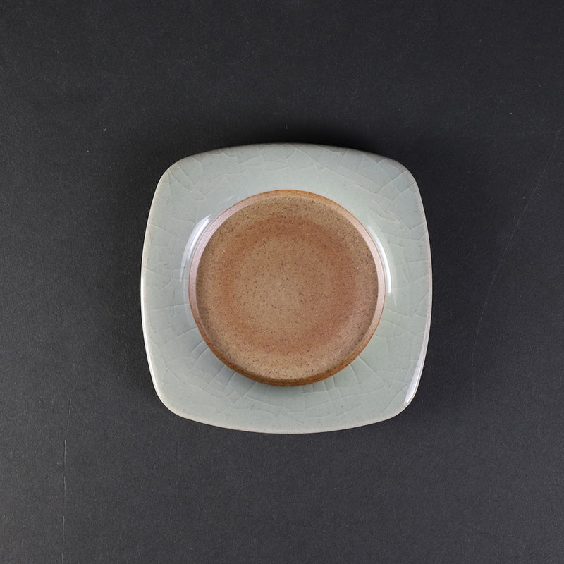 Kosengama Nabeshima Celadon Crazy Tea Saucer
