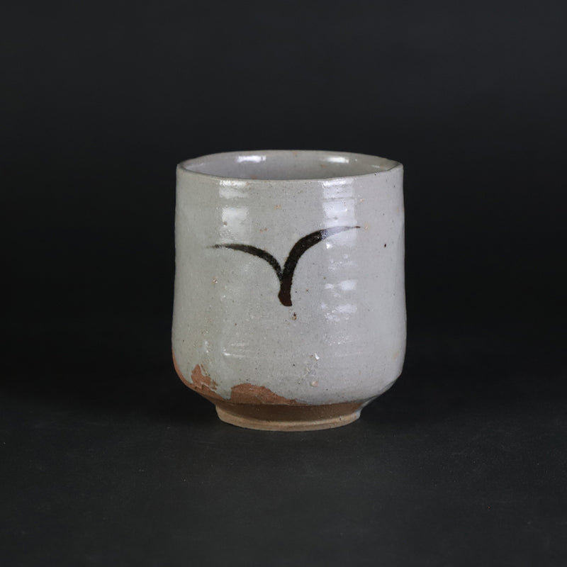 Painted Karatsu teacup No.5 by Naoto Yano