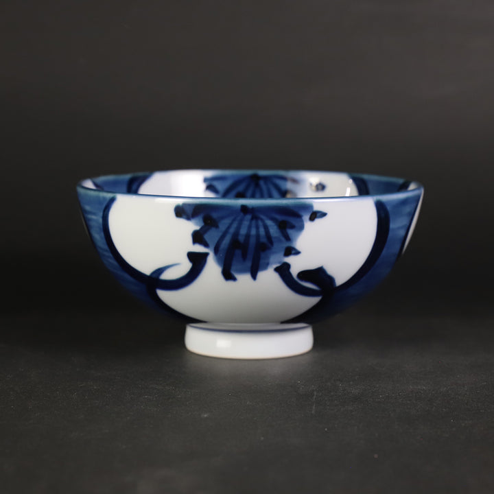 A1402-11/有田焼/源右衛門窯/染付梅絵飯碗5客/茶碗/茶道具/懐石道具/ 源右衛門窯 染付梅絵飯碗(大) – ギャラリー一番館オンラインショップ