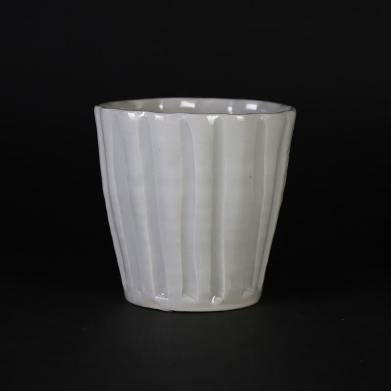 White porcelain cup by Shingo Oka