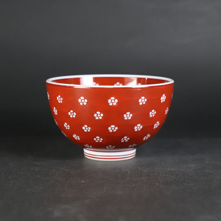 源右衛門窯 赤絵梅地紋飯碗 – ギャラリー一番館オンラインショップ