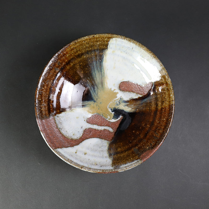 福田和祐　作　朝鮮唐津杓掛平小鉢