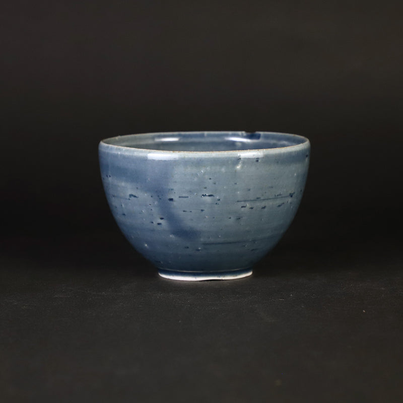 Small bowl with pale blue moon by Shingo Oka