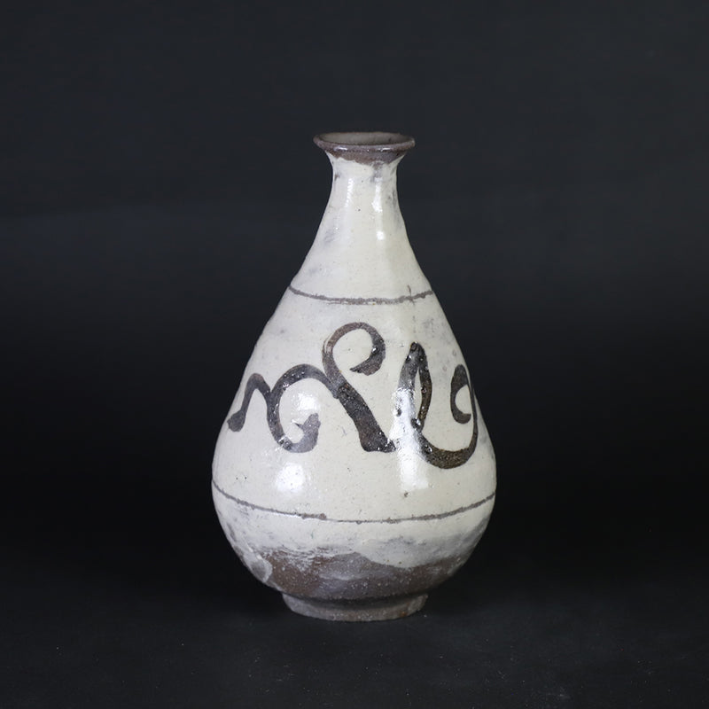 石井義久　作　絵刷毛目徳利　No.6