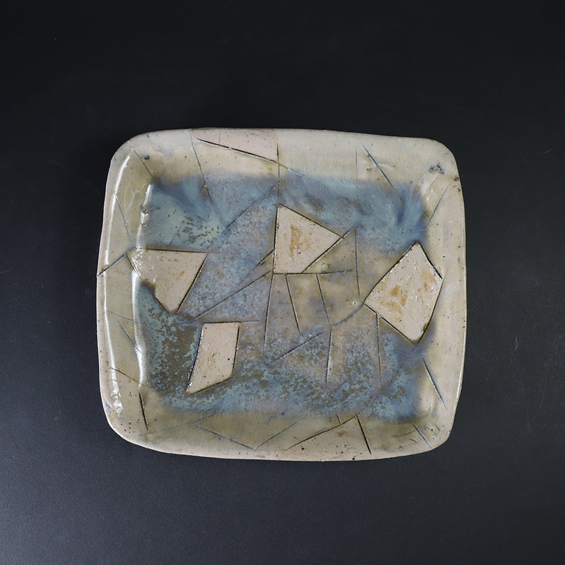 丸田雄　作　唐津氷裂文向付　No.19
