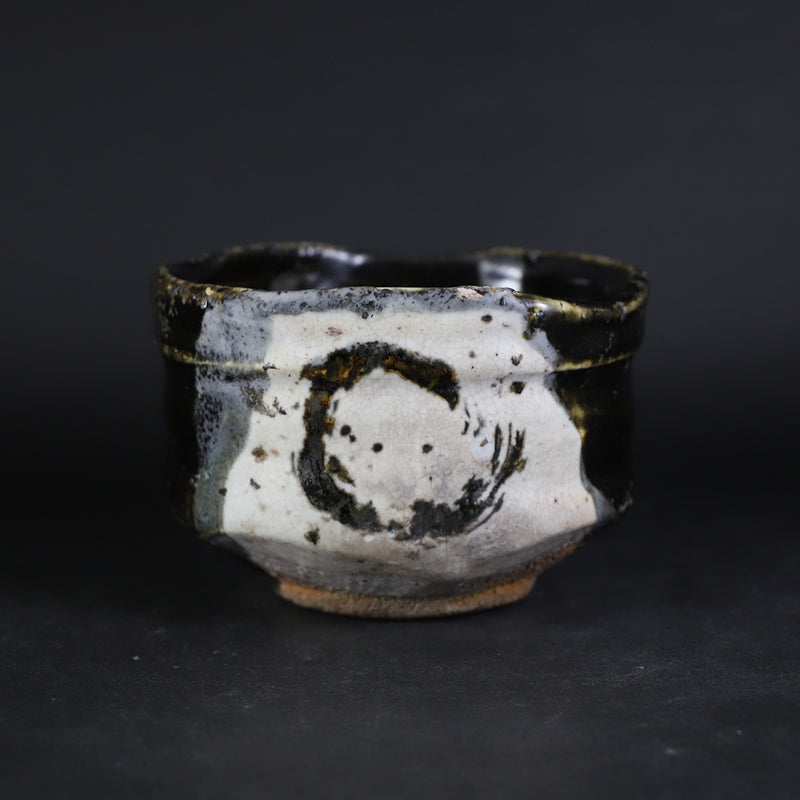 岡本作礼　作　黒織部唐津茶碗　No.5