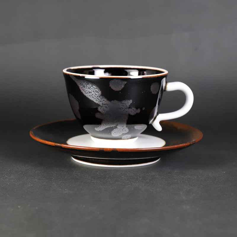 井上祐希 作 天目銀滴珈琲碗 – ギャラリー一番館オンラインショップ