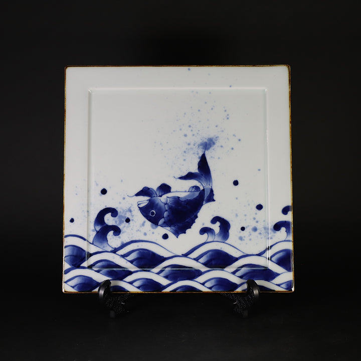 福泉窯　鯛波　耳付変形鉢 福泉窯 鯛波 耳付変形鉢 新品 福泉窯 鯛波 耳付変形