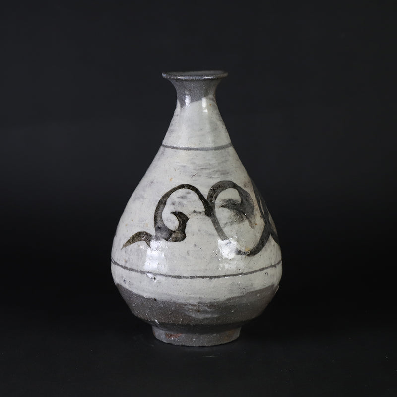 石井義久　作　絵刷毛目徳利　No.58