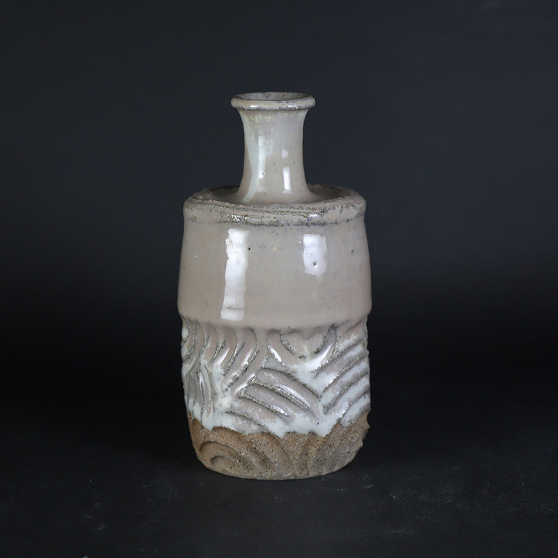 岡本作礼　作　斑唐津鎬徳利　No.29