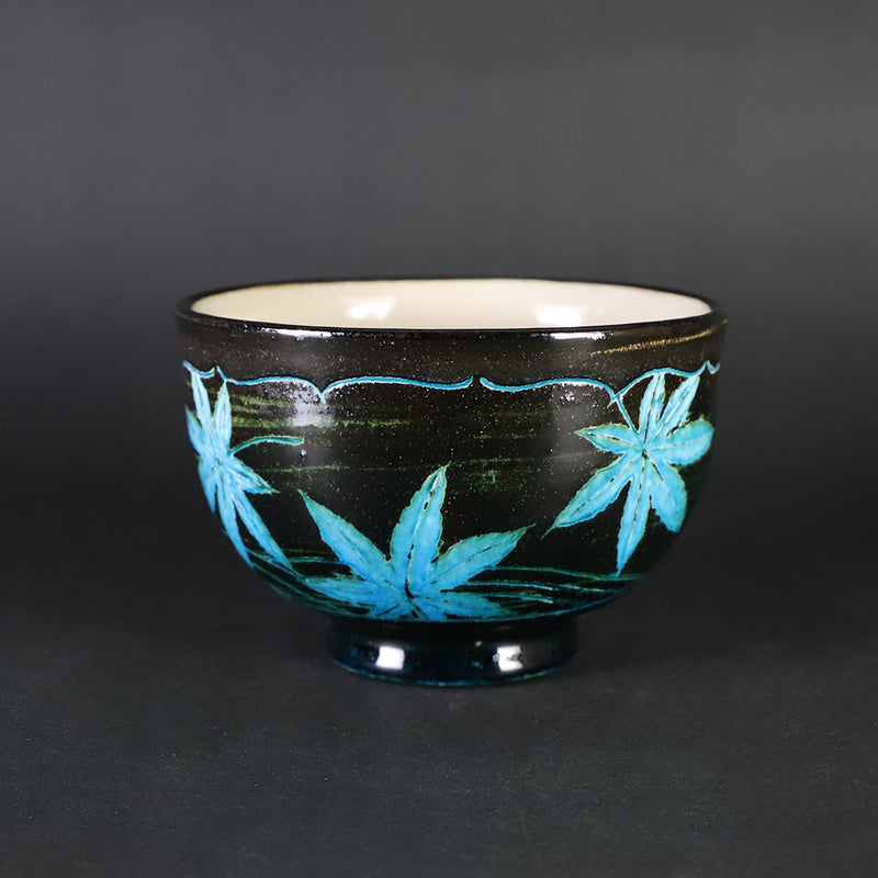 Taroemon Nakazato 14th Karatsu Taroemon blue scratched tea bowl