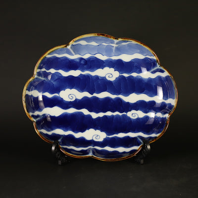 Fukusen Kiln Unno Cloud Shaped Deep Plate
