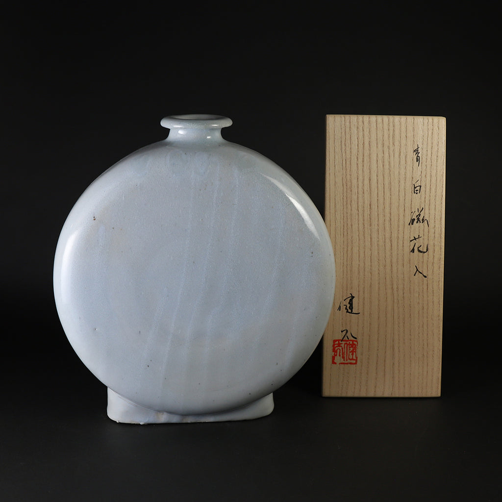 中国　新渡　青花梅図　中皿　五枚　時代箱　D　R3722 中国 新渡 青花梅図 中皿 五枚 時代箱 D R3722