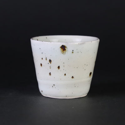 Blue and white glazed soba cup by Nakazato Taiki