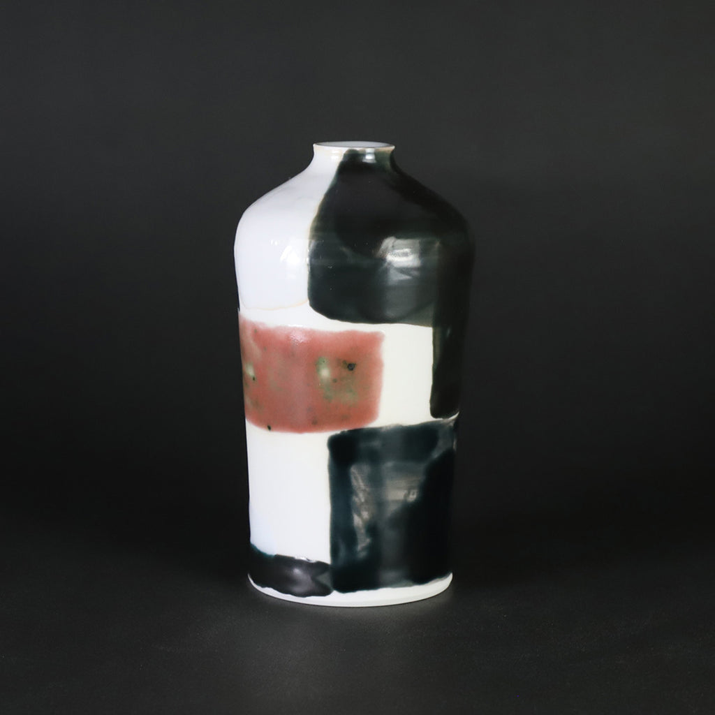 【百田暁生】現代作家 花入 花瓶 共箱 共布 Colored flower vase by Akio Momota – ギャラリー一番館