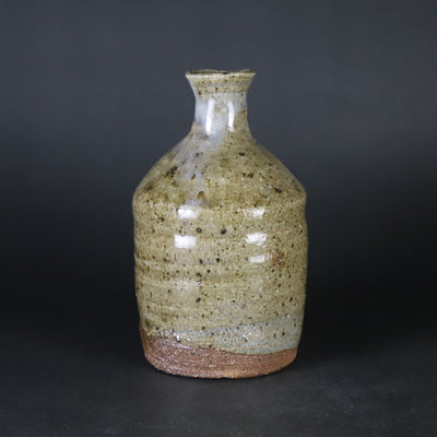 Ash-glazed sake bottle by Shingo Oka