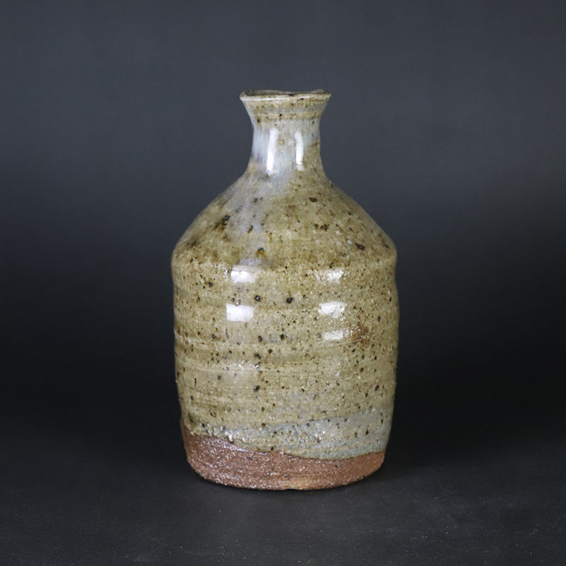 Ash-glazed sake bottle by Shingo Oka