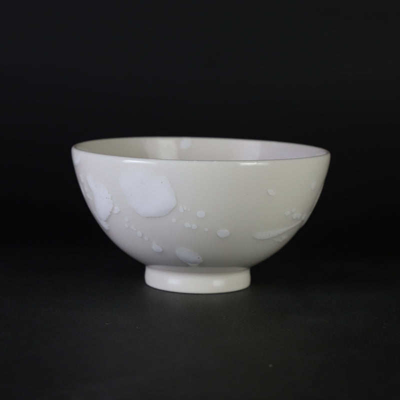 井上祐希　作　釉滴飯碗(小)cream