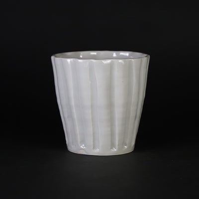 White porcelain cup by Shingo Oka