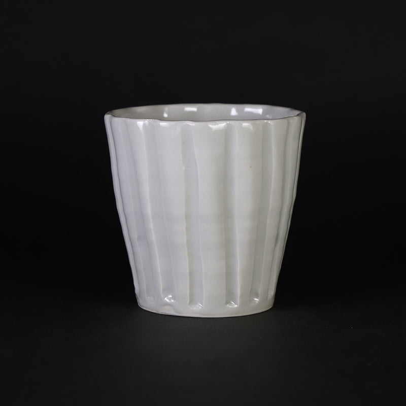 White porcelain cup by Shingo Oka