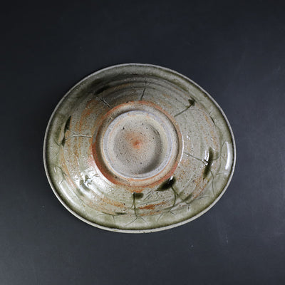 Shuichi Okamoto's work Blue Karatsu lotus bowl No.27