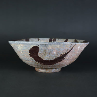 Powder-glazed Karatsu Shoe Bowl by Munehiko Maruta