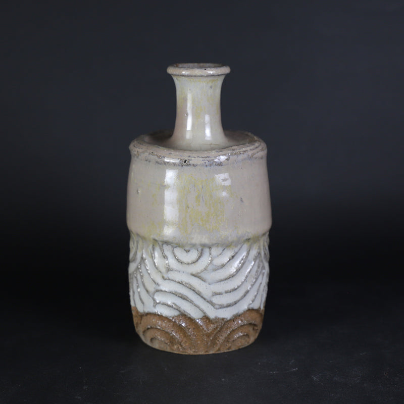 岡本作礼　作　斑唐津鎬徳利　No.29