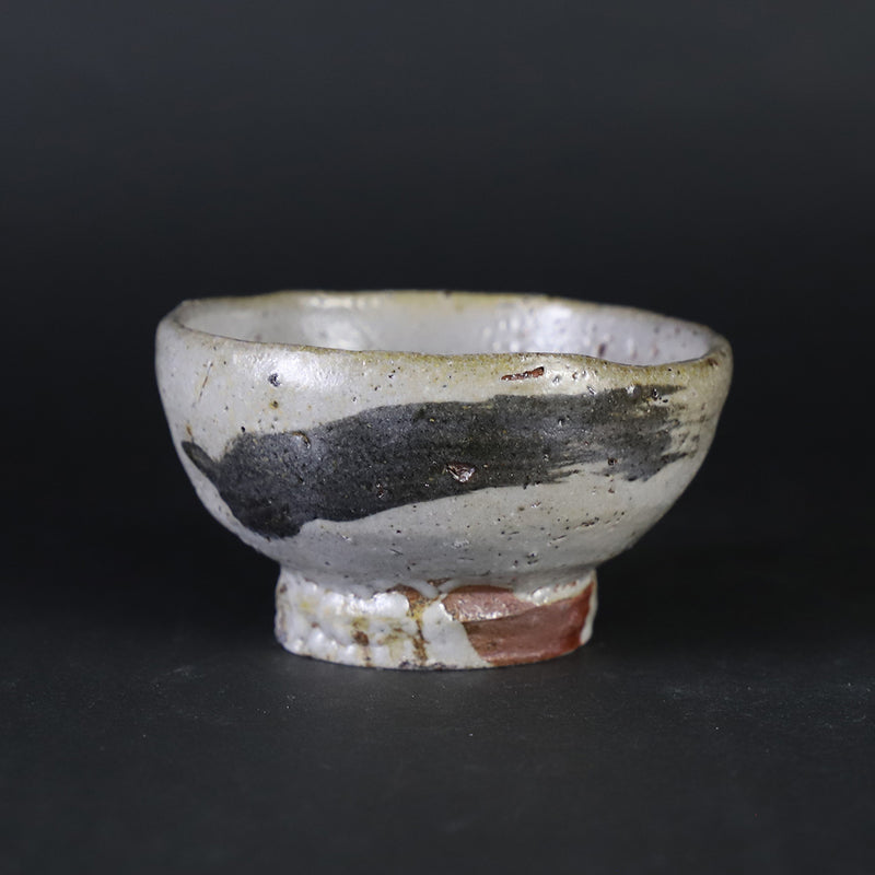 Painted Karatsu sake cup 1 by Munehiko Maruta
