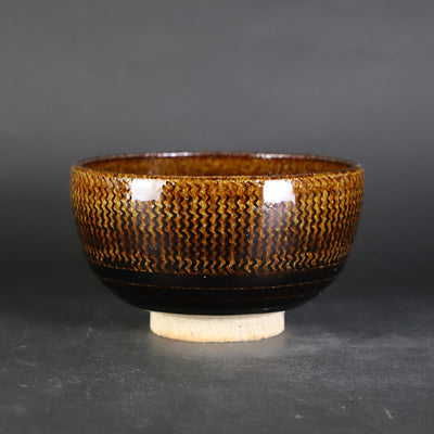 Karatsu candy glaze tea bowl by Keigo Kawazoe