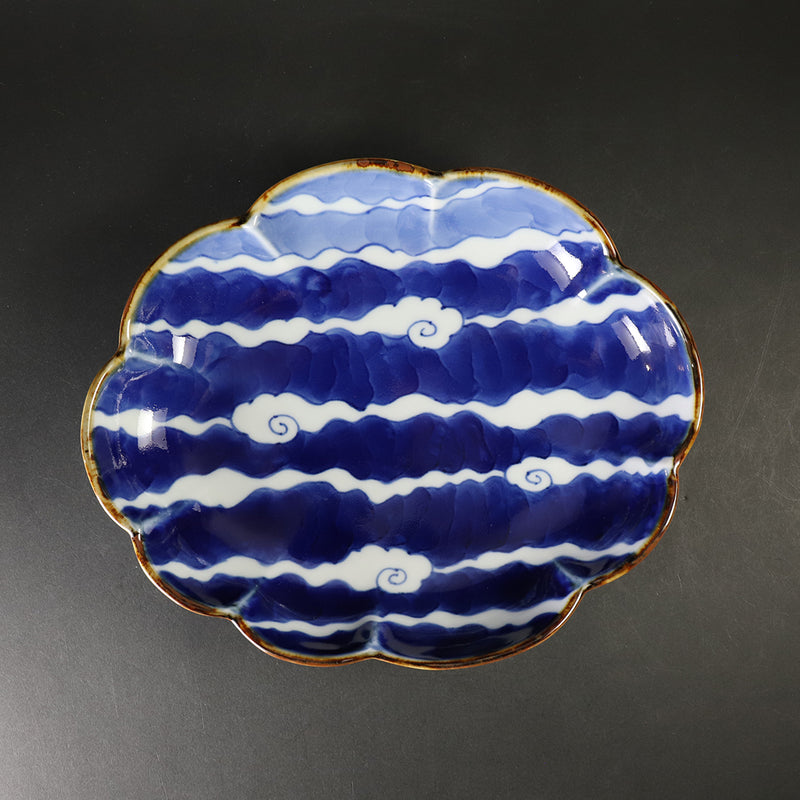 Fukusen Kiln Unno Cloud Shaped Deep Plate