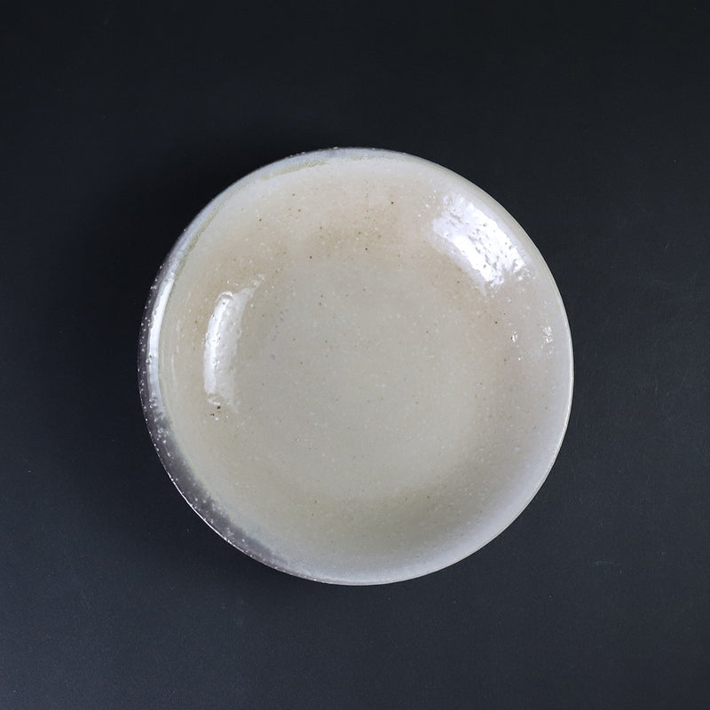 Ash-glazed plate by Takashi Nakazato