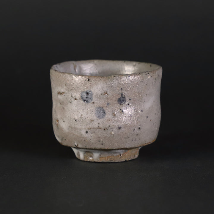 陶芸家　作家物　丸田宗彦　絵唐津　筒ぐい呑　筒盃　覗き猪口　共箱 陶芸家 作家物 丸田宗彦 絵唐津 筒ぐい呑 筒盃 覗き猪口 共箱