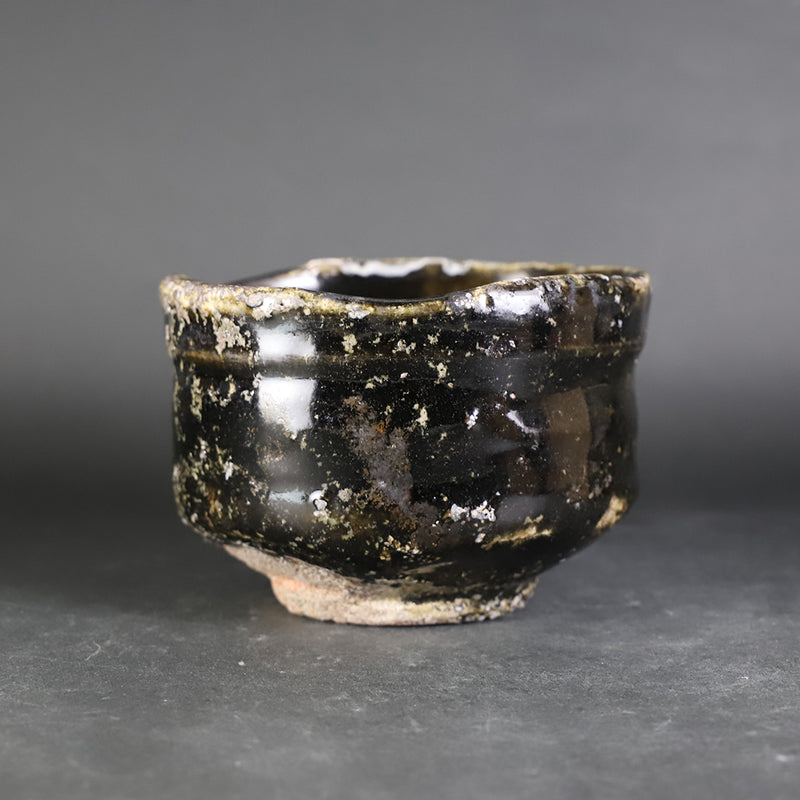岡本作礼　作　黒織部唐津茶碗　No.5