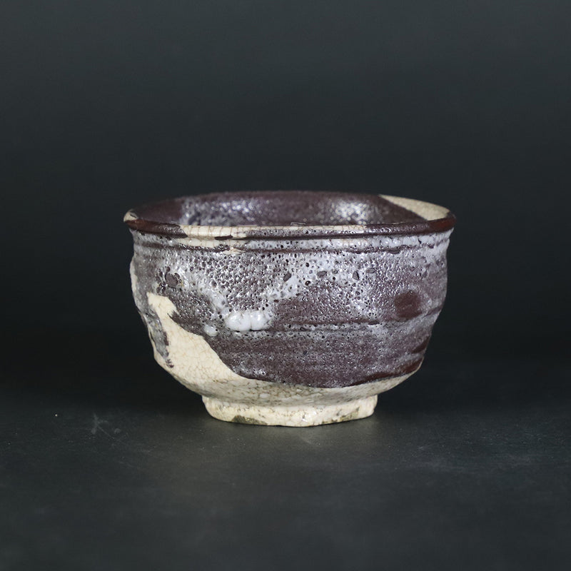 Shintaro Uchimura Gosho round black brush sake cup