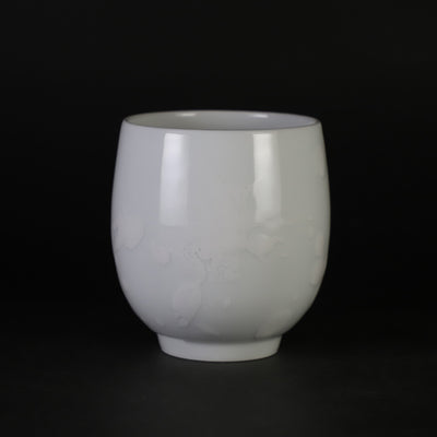井上祐希　作　釉滴湯呑 white