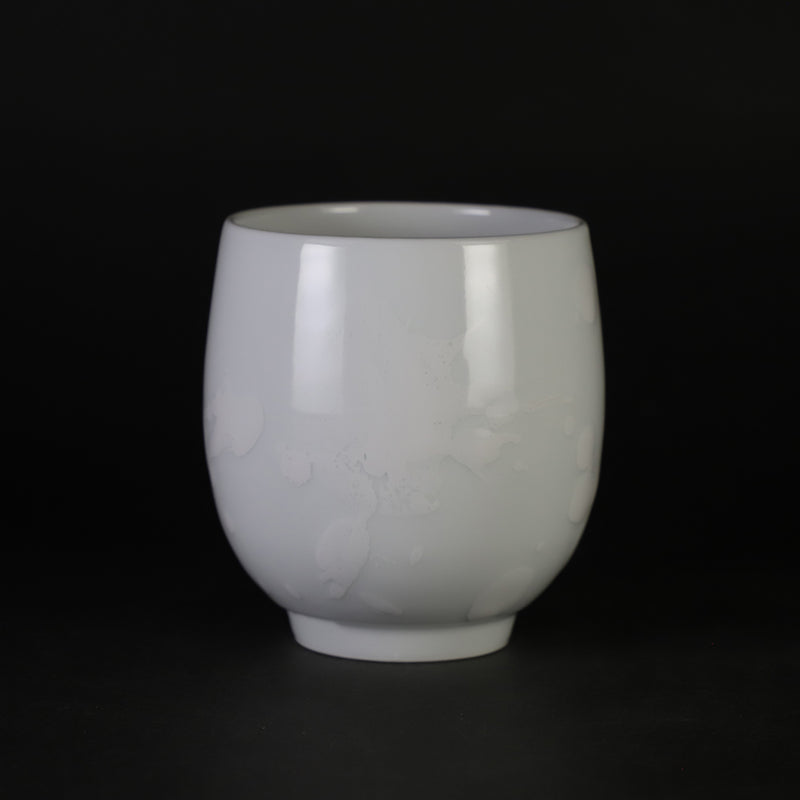 井上祐希　作　釉滴湯呑 white