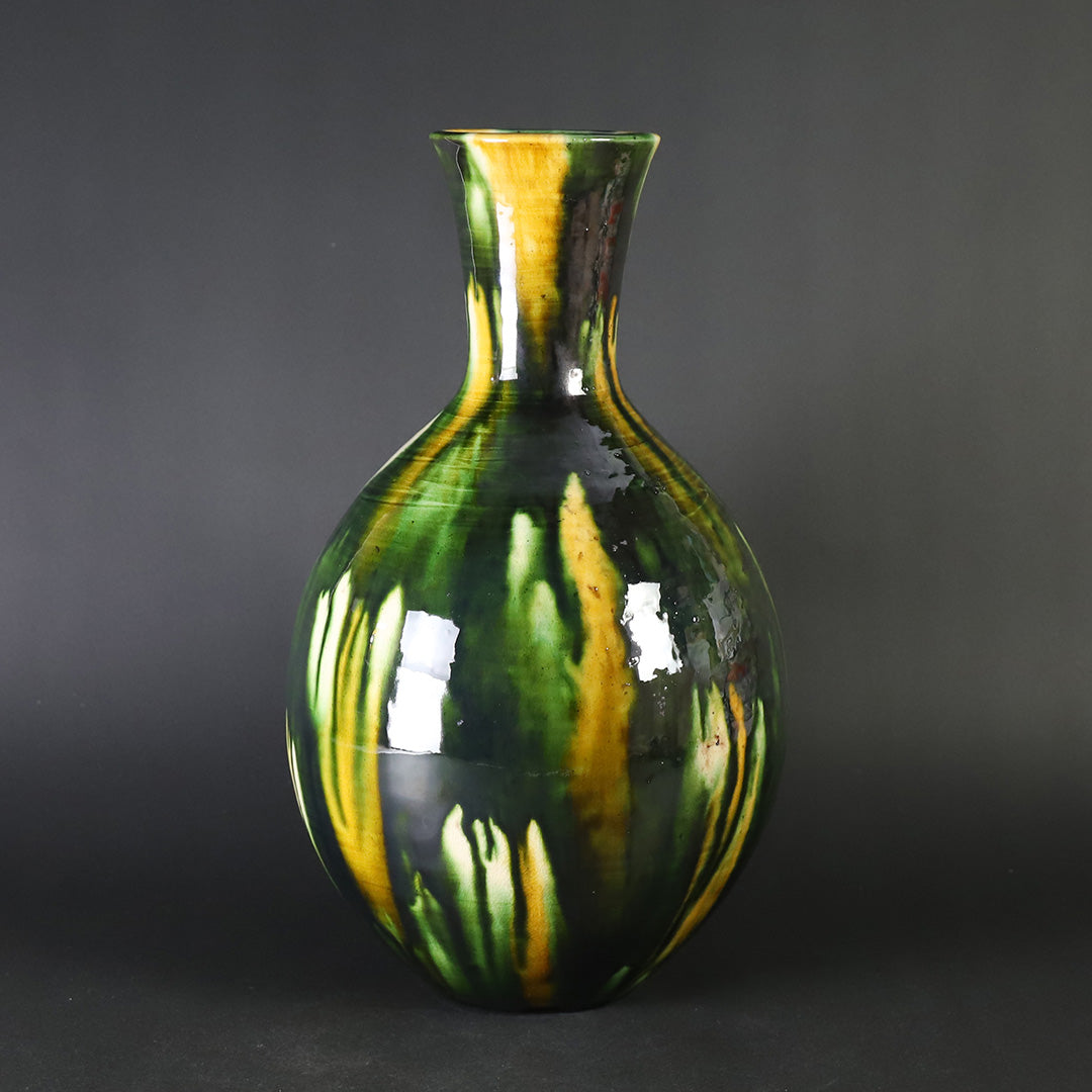 十四代中里太郎右衛門 作 唐津三彩瓶 – ギャラリー一番館オンライン