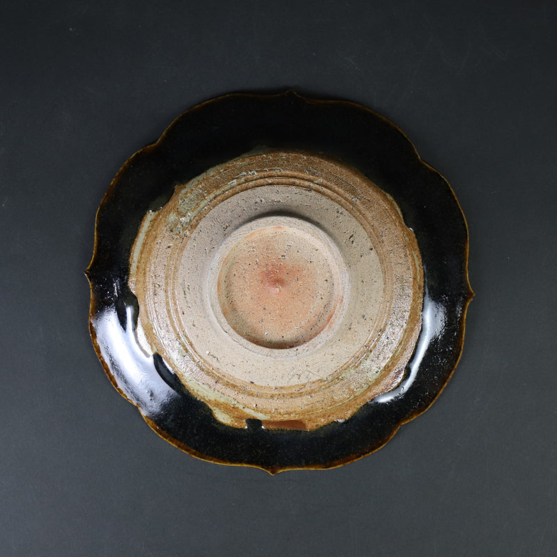 Ame Karatsu square plate by Shuichi Okamoto