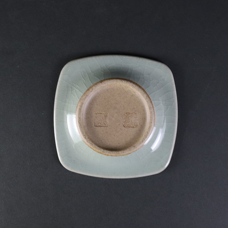 Kosengama Nabeshima Celadon Crazy Tea Saucer