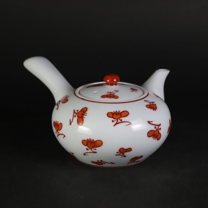 火入■赤絵 火入れ 平安 景雲 花絵 手あぶり 共箱 灰付き 京焼 骨董品■ 火入□赤絵 火入れ 平安 景雲 花絵 手あぶり 共箱 灰付き 京焼
