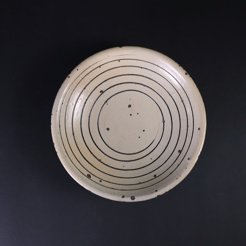 Kohiki Striked Plate by Nakazato Taki