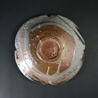 Painted Karatsu cut bowl by Kota Tanaka