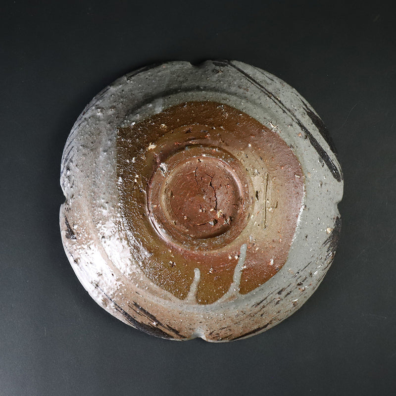 Painted Karatsu cut bowl by Kota Tanaka